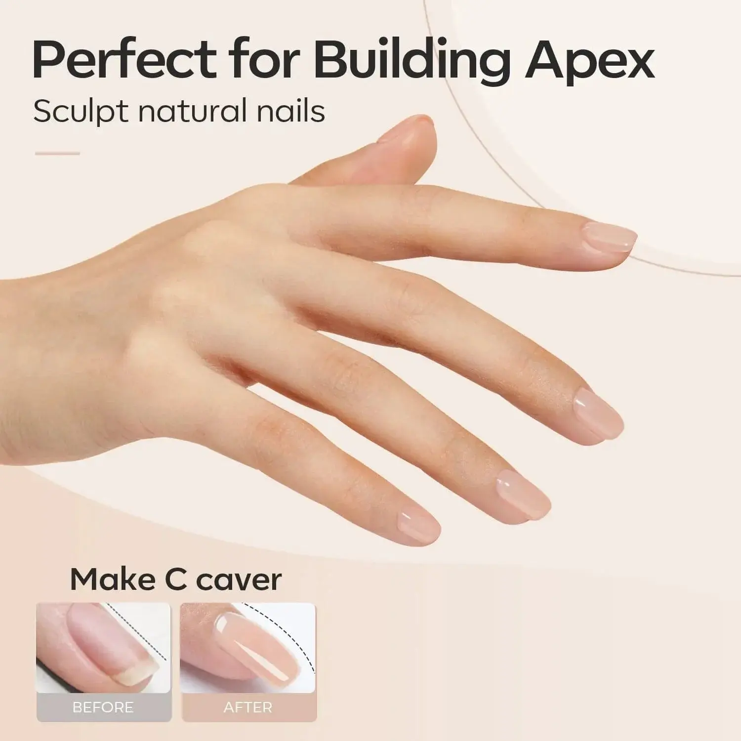 8-in-1 Builder Nail Gel Nude Brown - Image 4