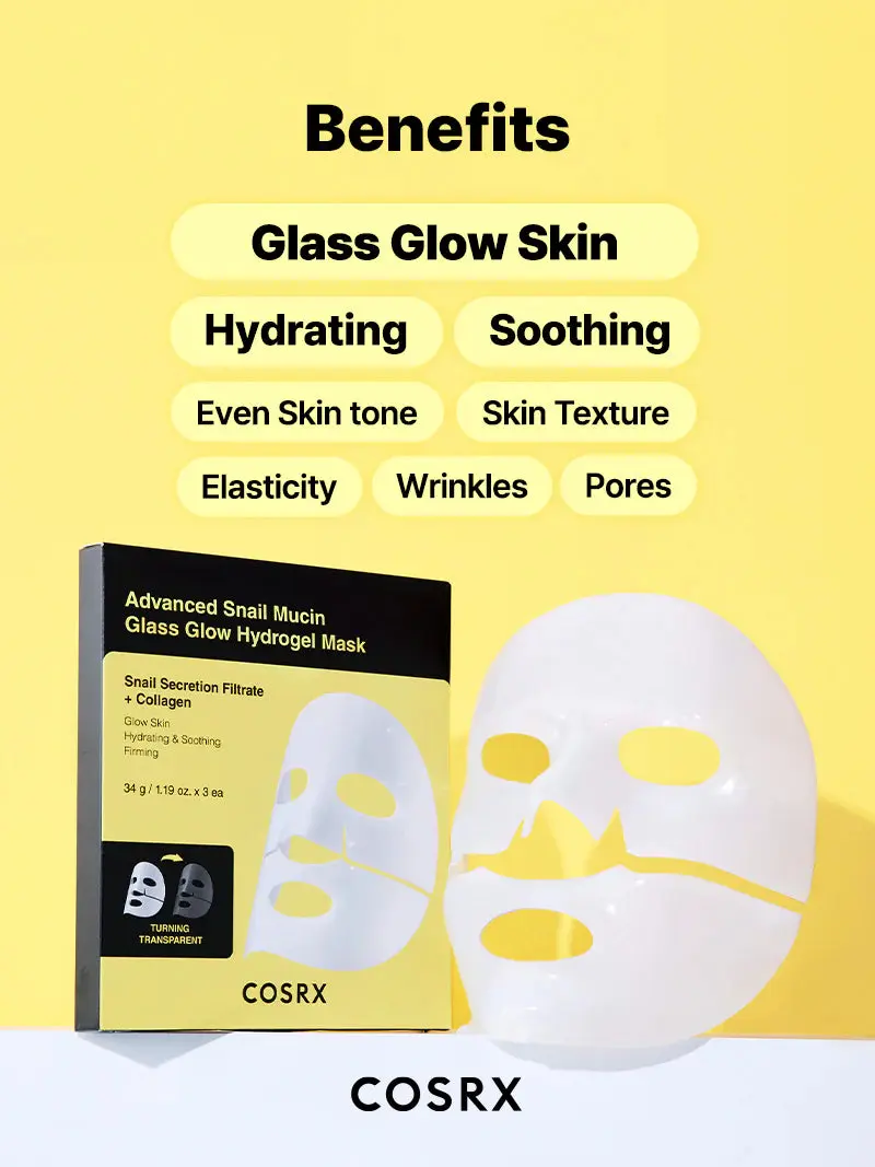 Advanced Snail Mucin Glass Glow Hydrogel Mask 1 pc - Image 10