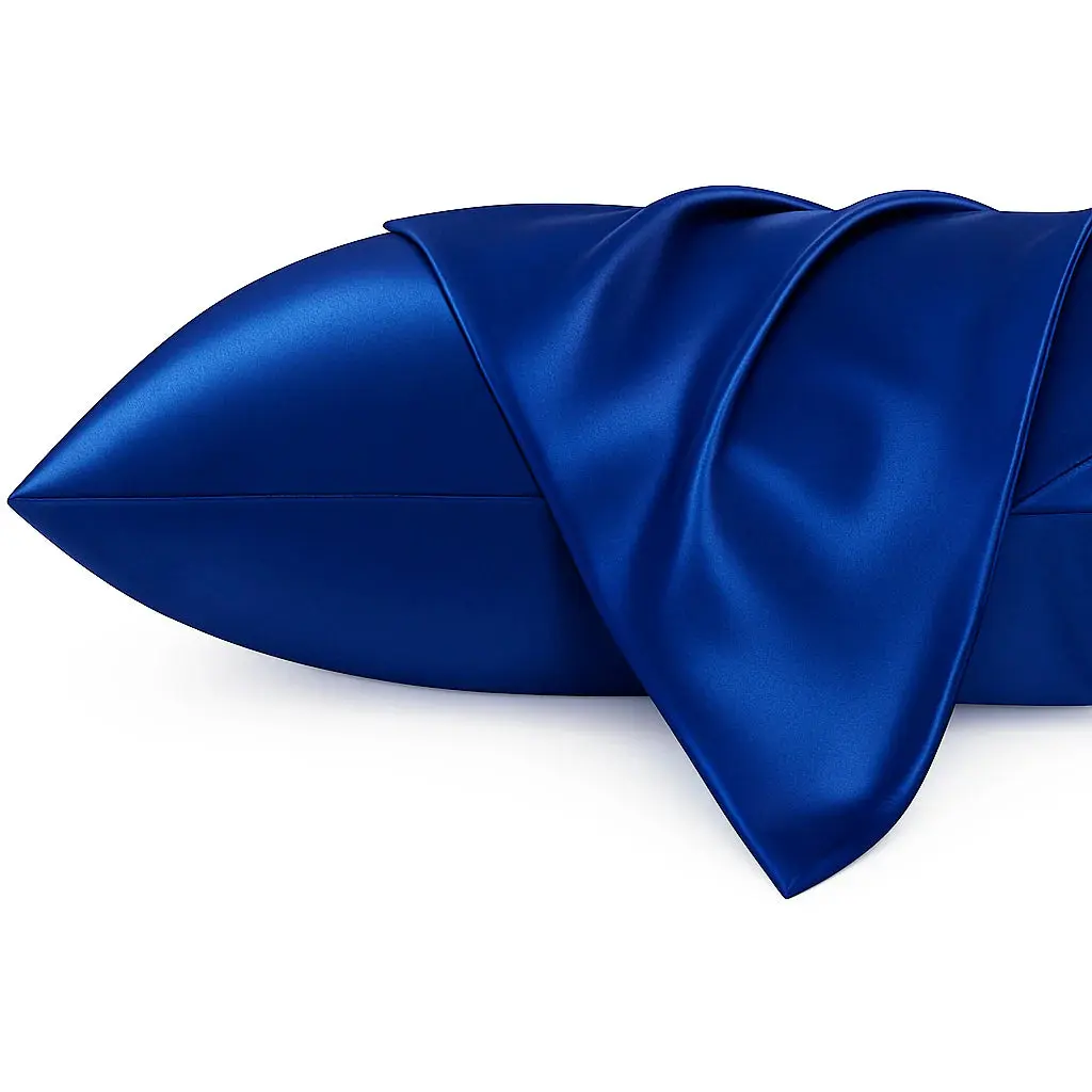 Silky Satin Pillowcase Dark Blue - Image 2