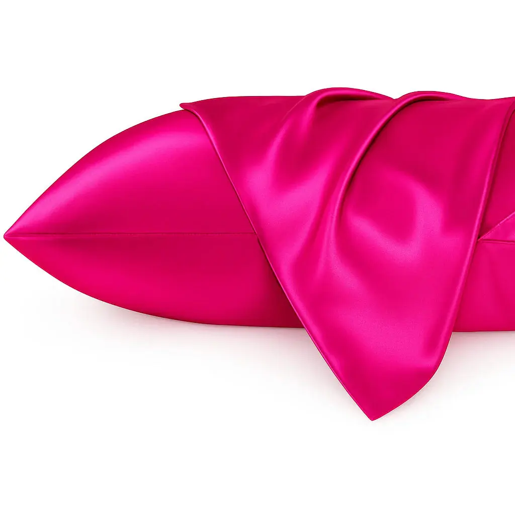 Silky Satin Pillowcase Fuchsia - Image 2