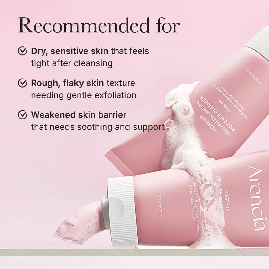 Rosehip Mild Ph Balancing Rice Cake Cleanser - Image 4