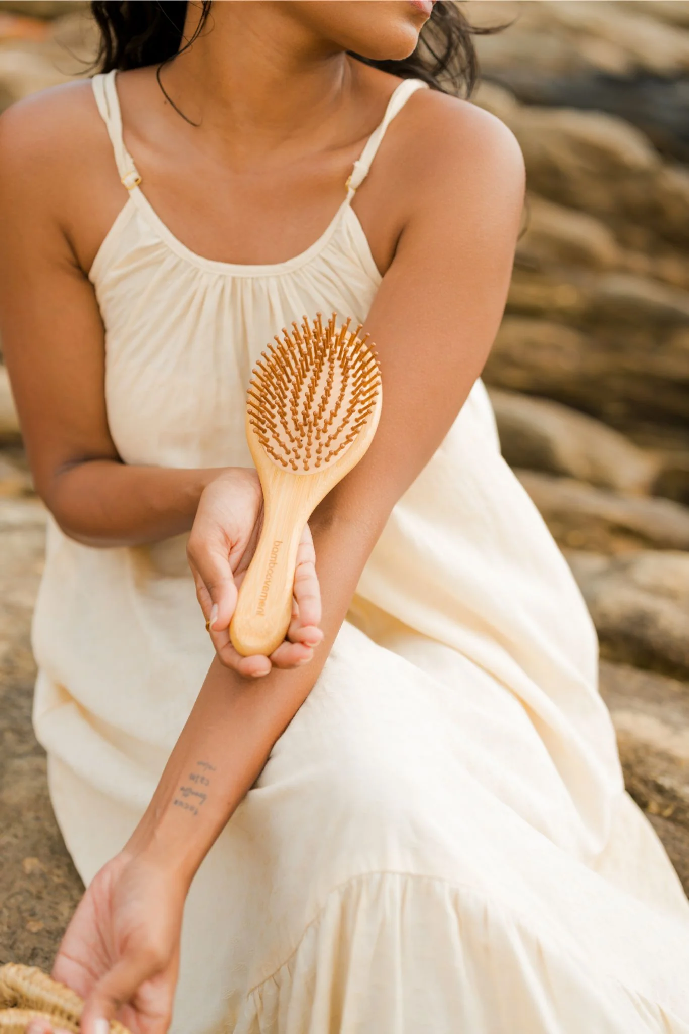 Bamboo Oval Hairbrush - Image 7