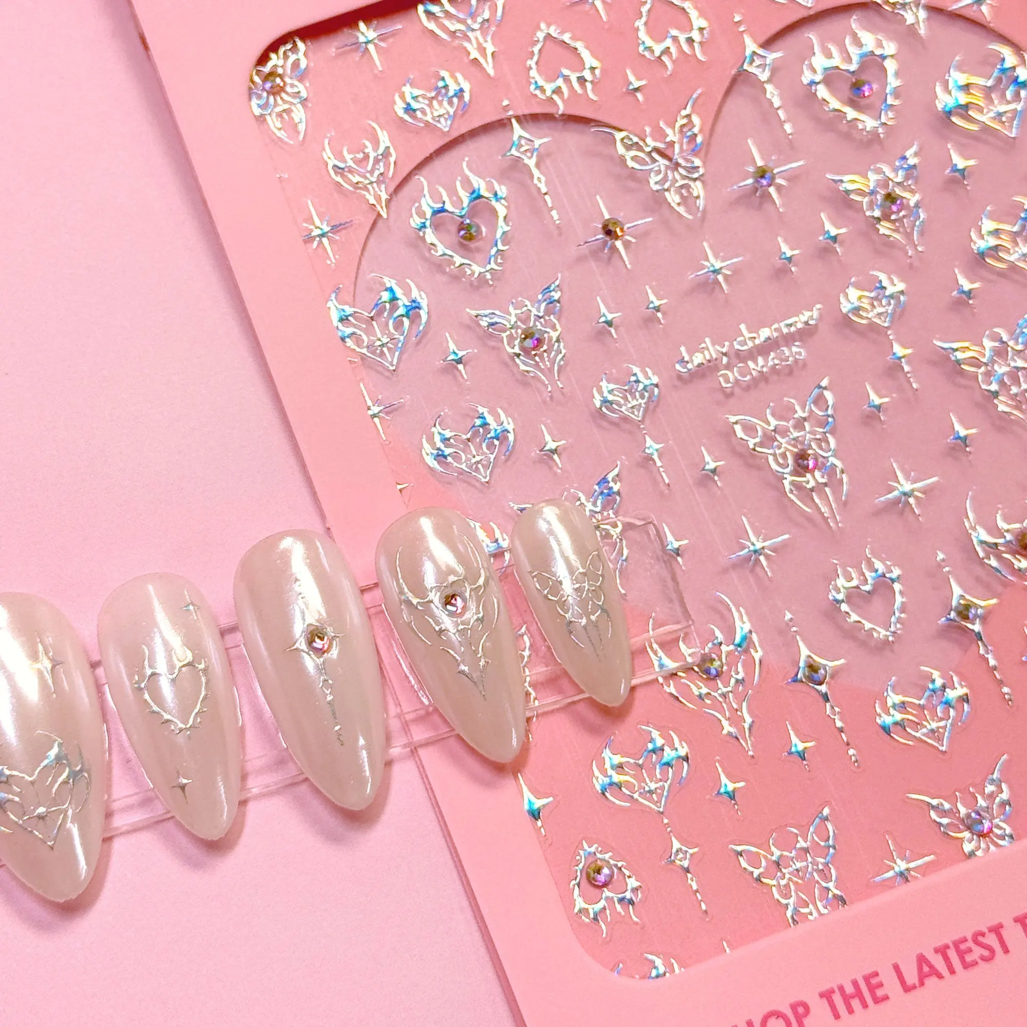 Bejeweled Nail Art Sticker Angelfire Flutter - Image 2