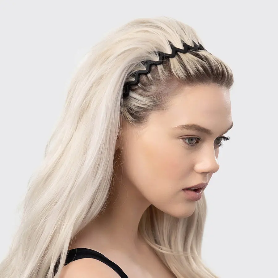 Black & Tort Zig zag Headbands 2pc - Image 2
