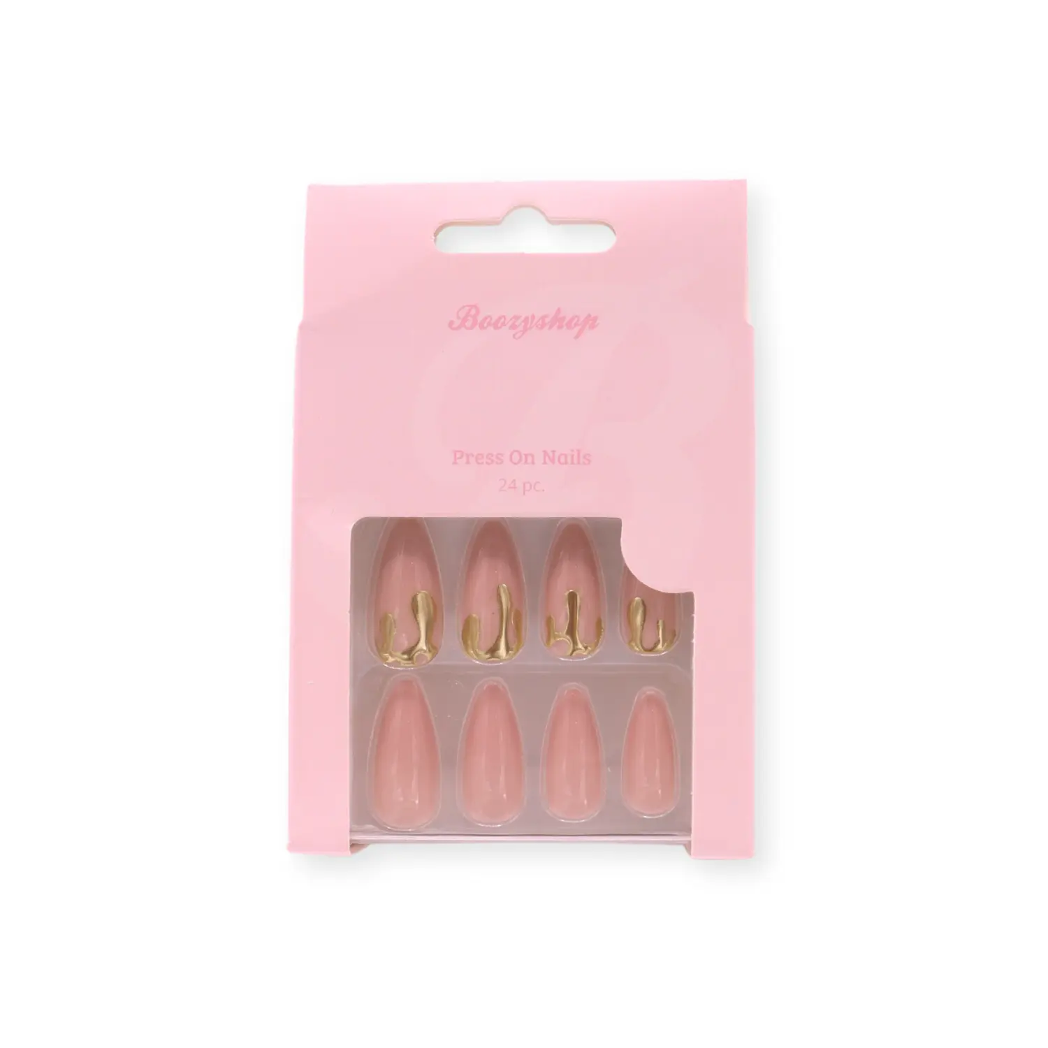 24 pcs Press On Nails Dripping Gold - Image 3