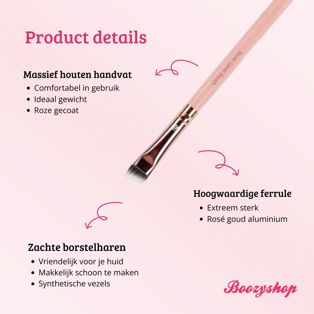 Pink & Rose Gold Brow Liner Brush - Image 4