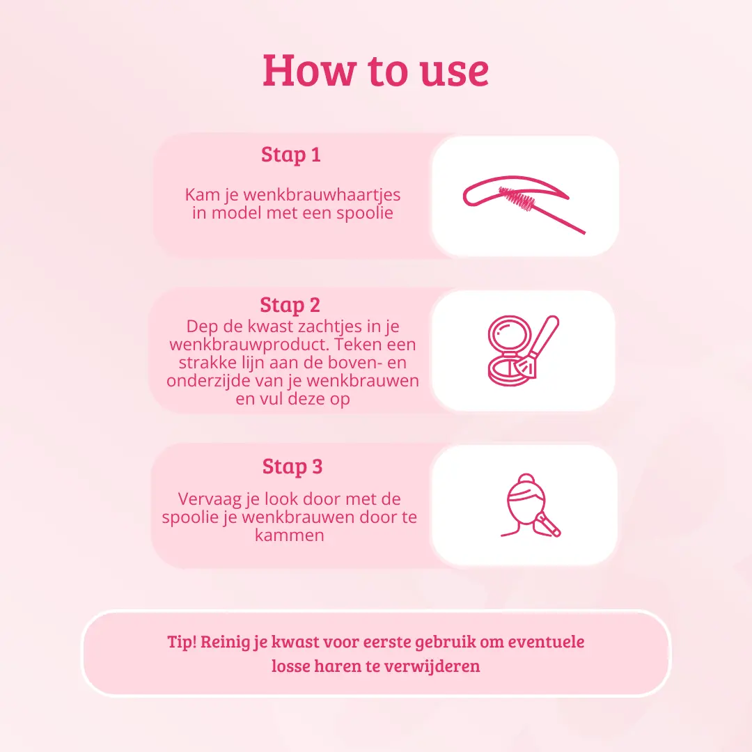 Pink & Rose Gold Brow Liner Brush - Image 5