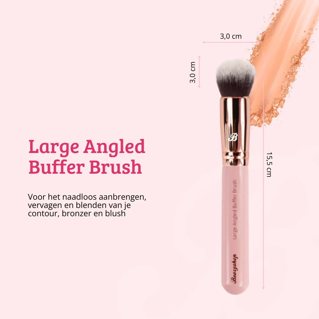 Pink & Rose Gold Large Angled Buffer Brush - Image 7