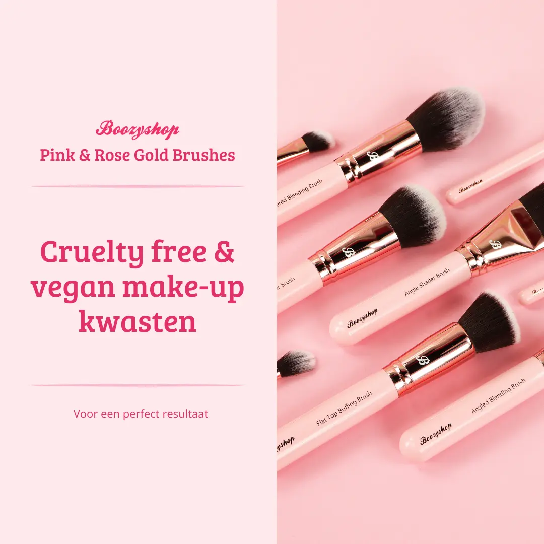 Pink & Rose Gold Small Fan Brush - Image 8