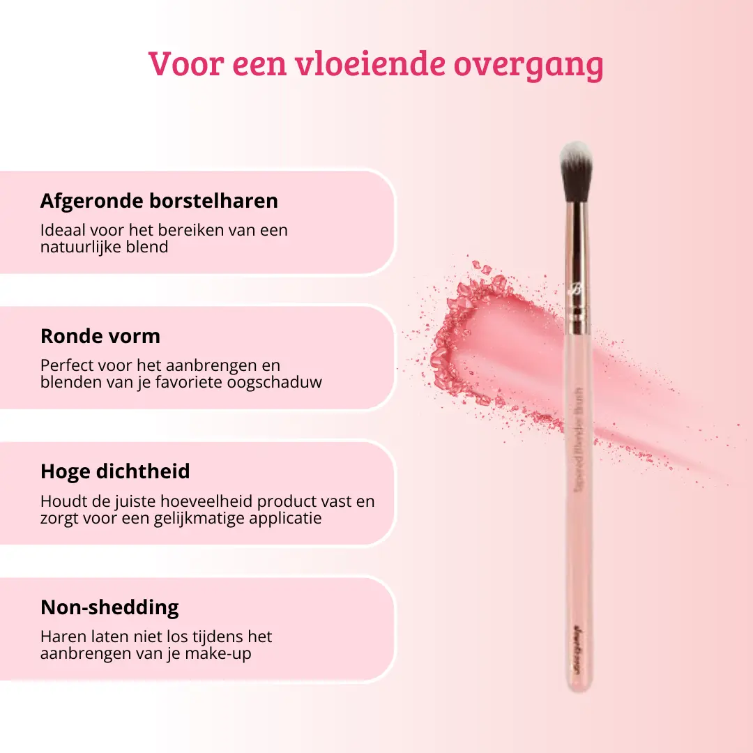 Pink & Rose Gold Tapered Blender Brush - Image 3