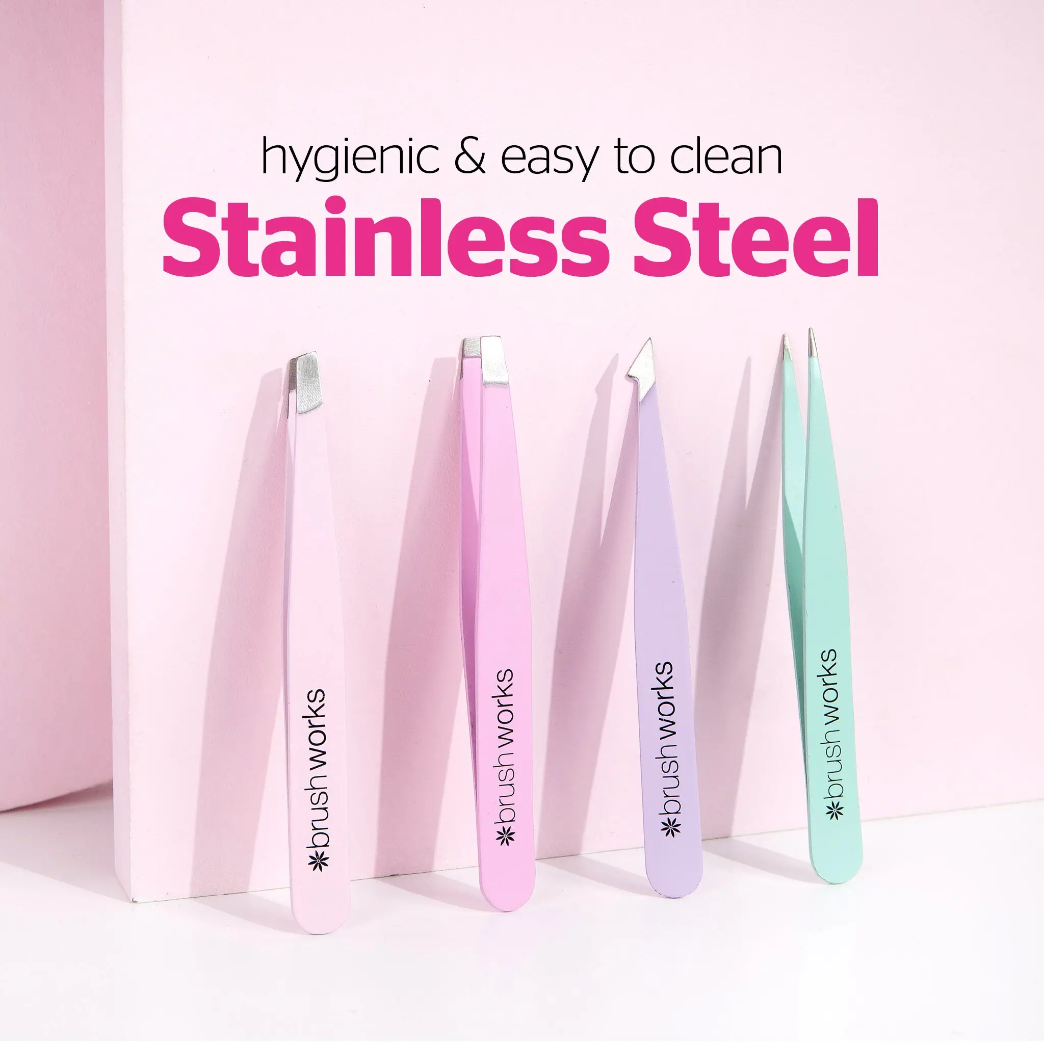 4 Piece Combination Tweezer Set Pastels - Image 5