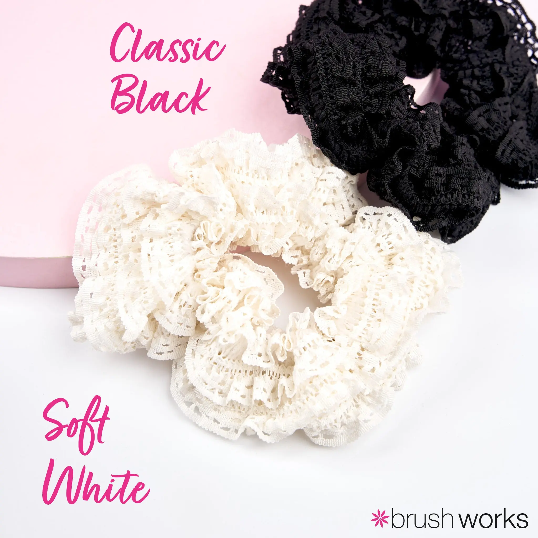 Lace Scrunchies Black & White - Image 5