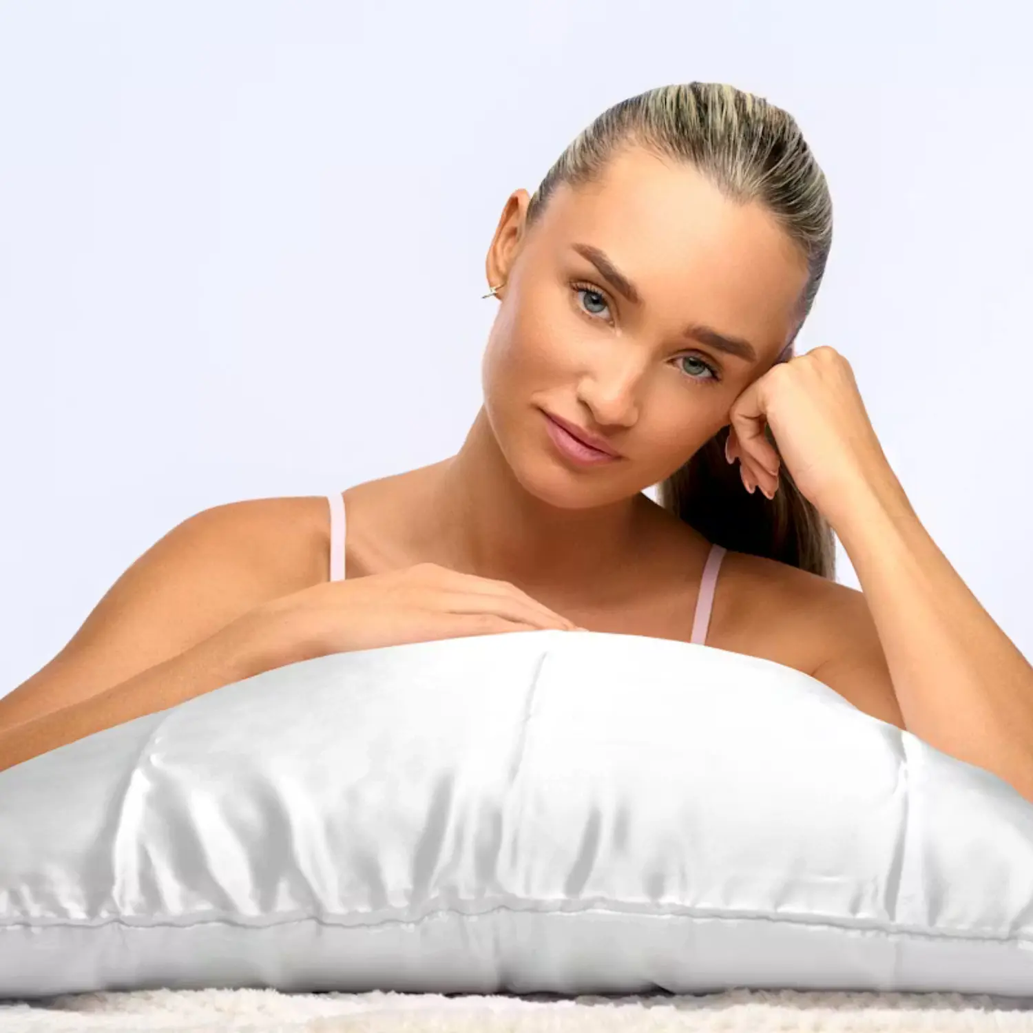 Luxe Satin Pillowcase White - Image 2