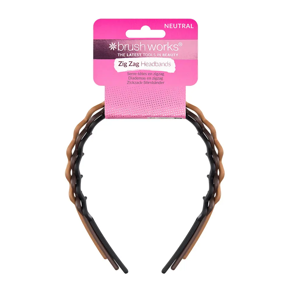 Neutral Zig Zag Headbands Set Matte - Image 7
