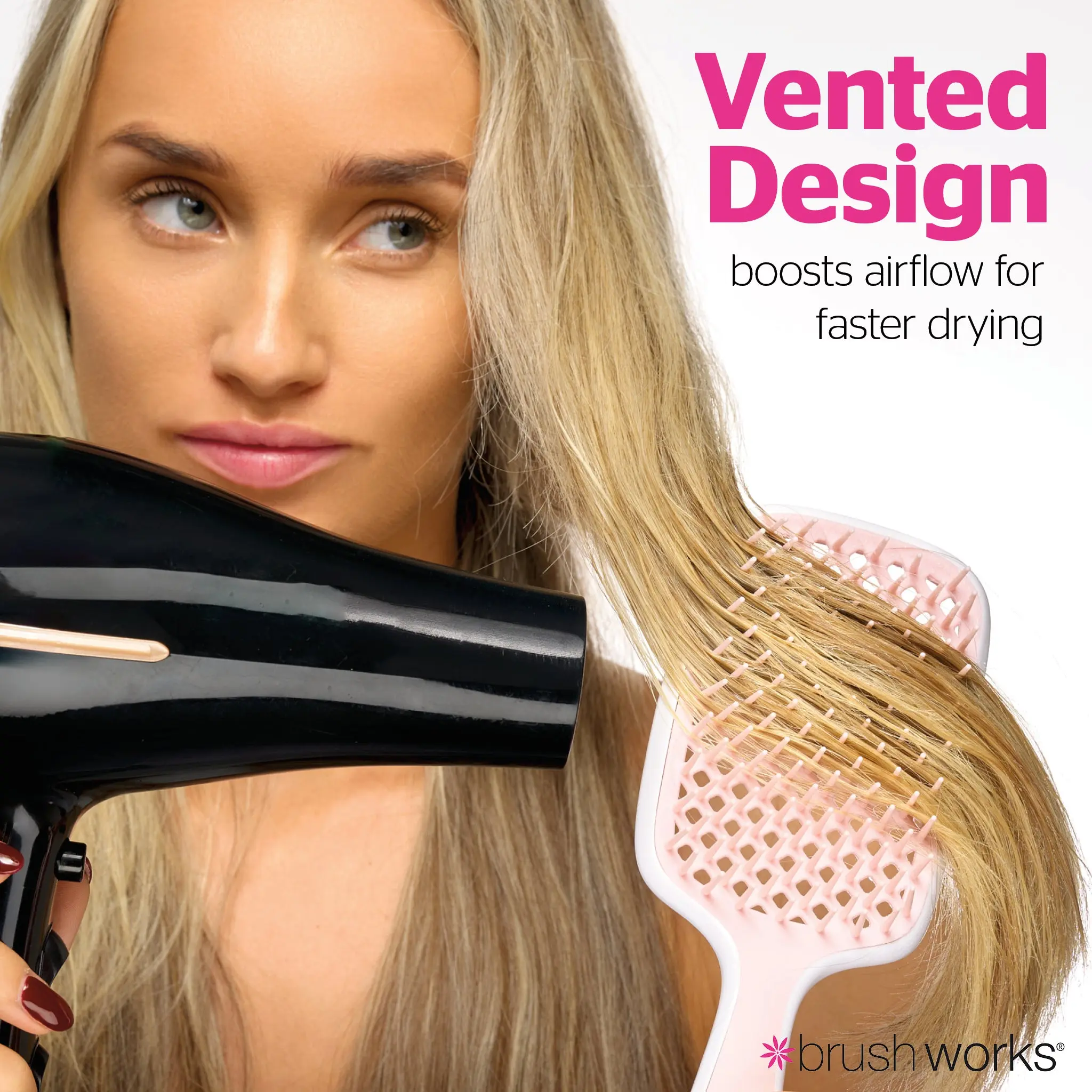 Vented Paddle Blow Dry Hair Brush - Image 4