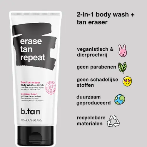 Erase Tan Repeat  2 in 1 Tan Eraser Body Wash + Scrub - Image 5
