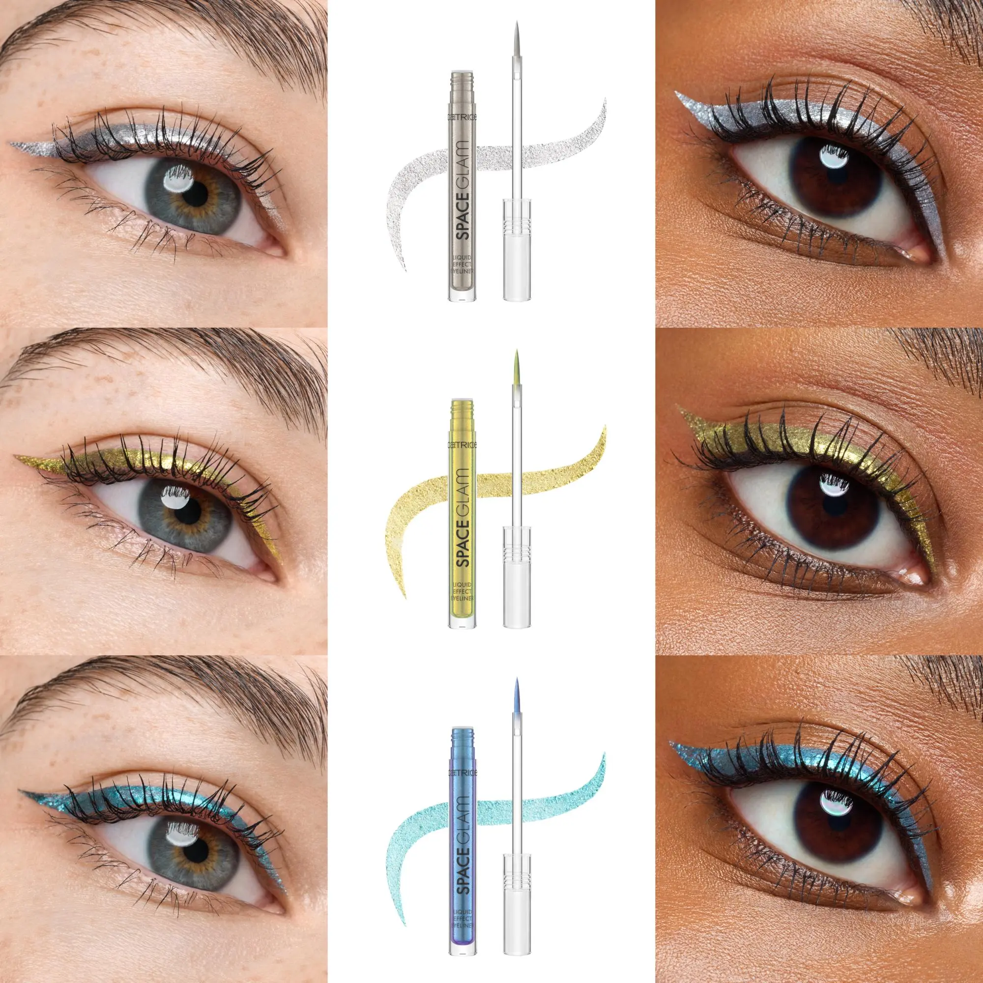 Space Glam Liquid Effect Eyeliner 030 Cosmic Chrome - Image 3