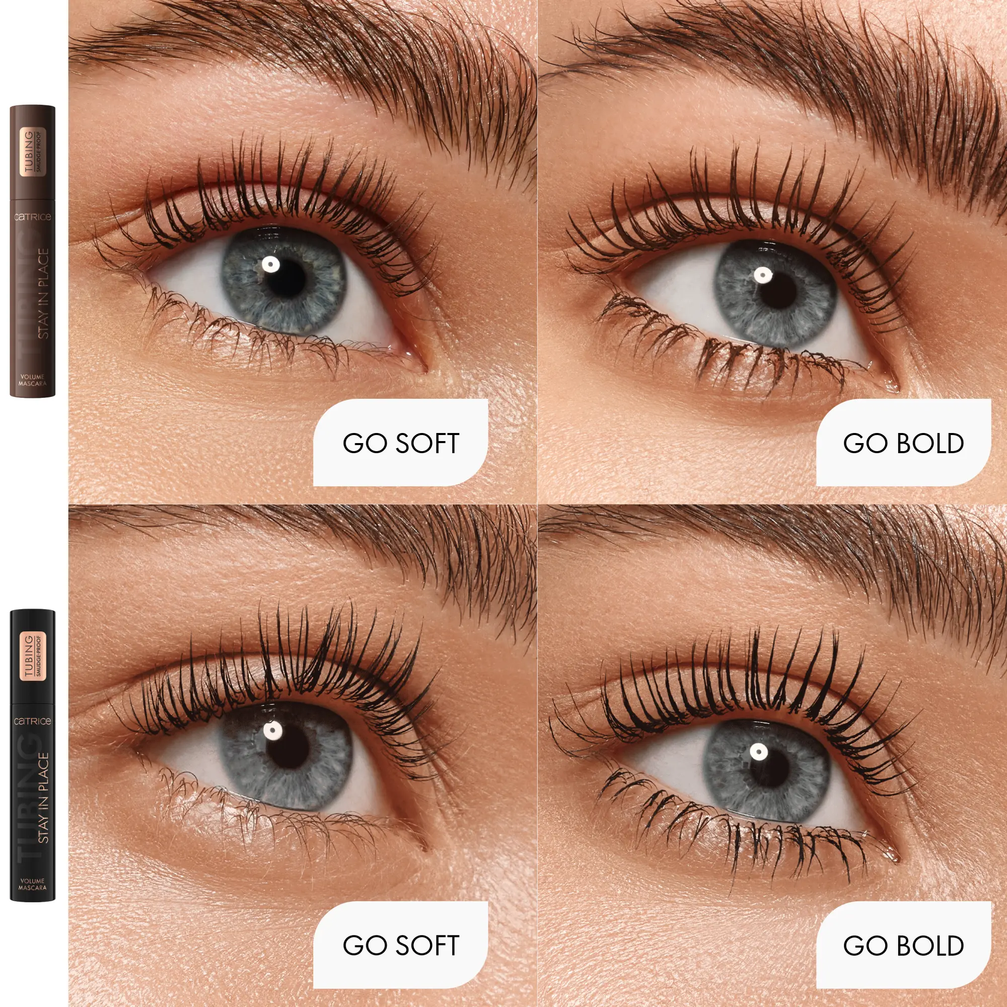 TUBING Stay In Place Volume Mascara 020 Panda-Proof Brown - Image 2