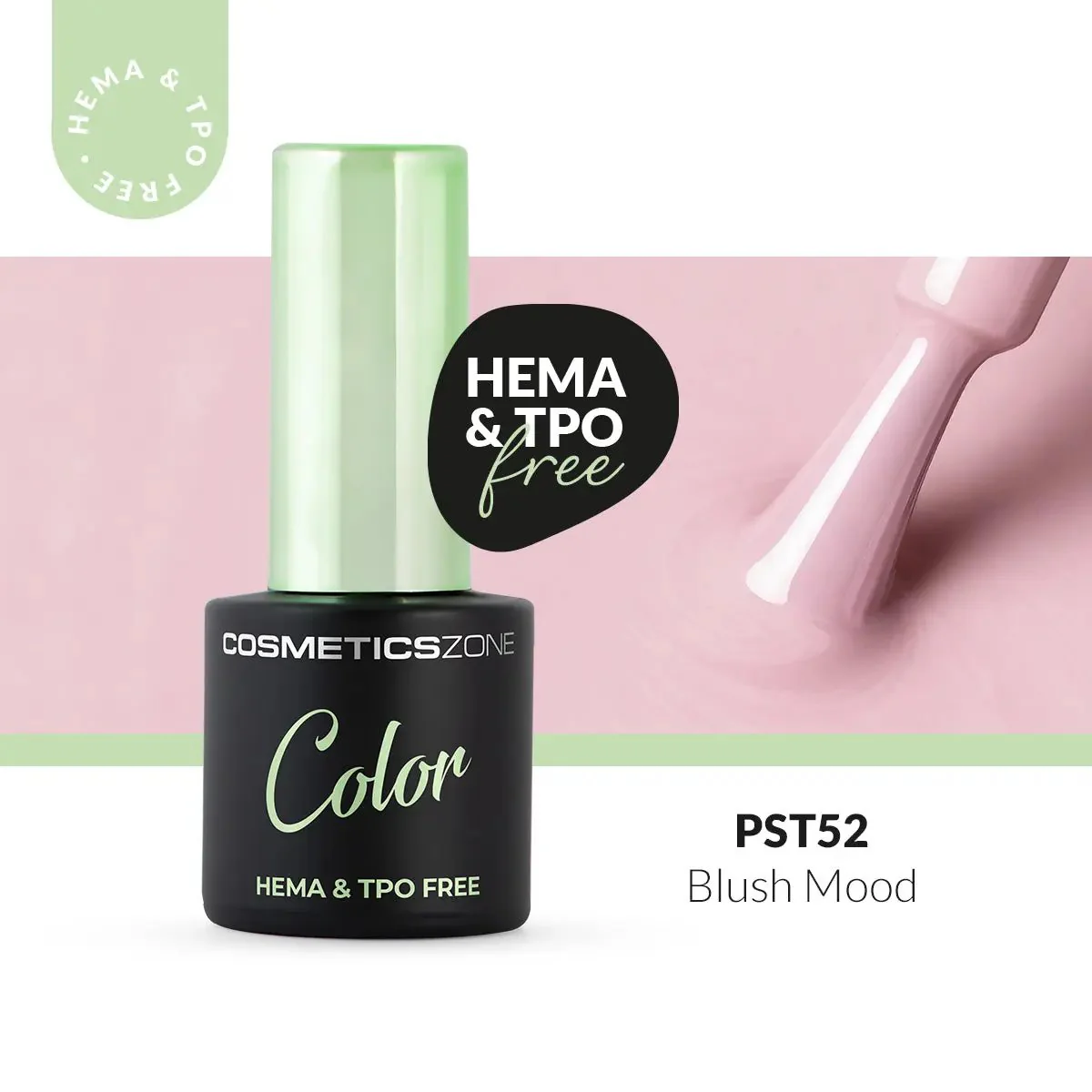 Hypoallergenic Hybrid UV/LED Gel Polish Blush Mood PST52 - Image 3