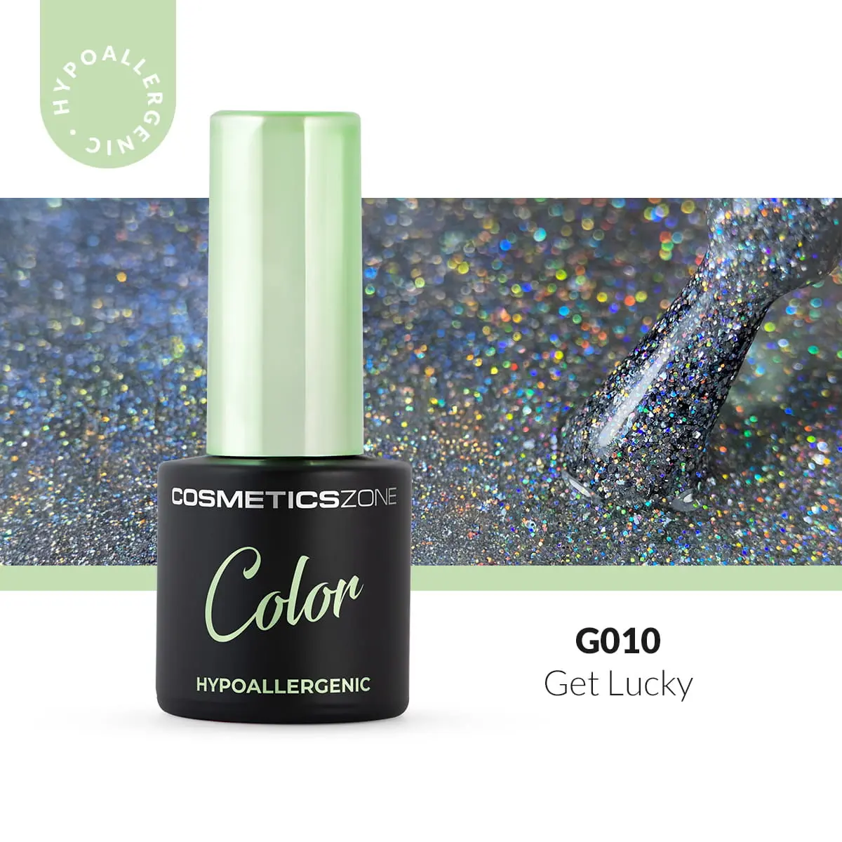Hypoallergenic Hybrid UV/LED Gel Polish Get Lucky G010 - Image 4