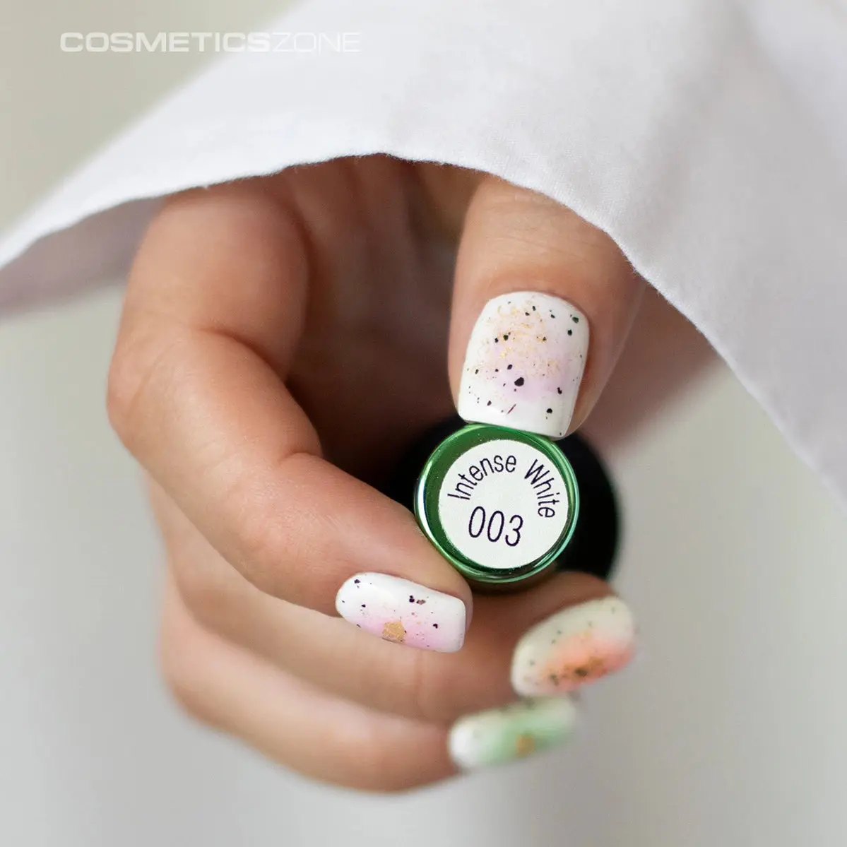 Hypoallergenic Hybrid UV/LED Gel Polish Intense White 003 - Image 2