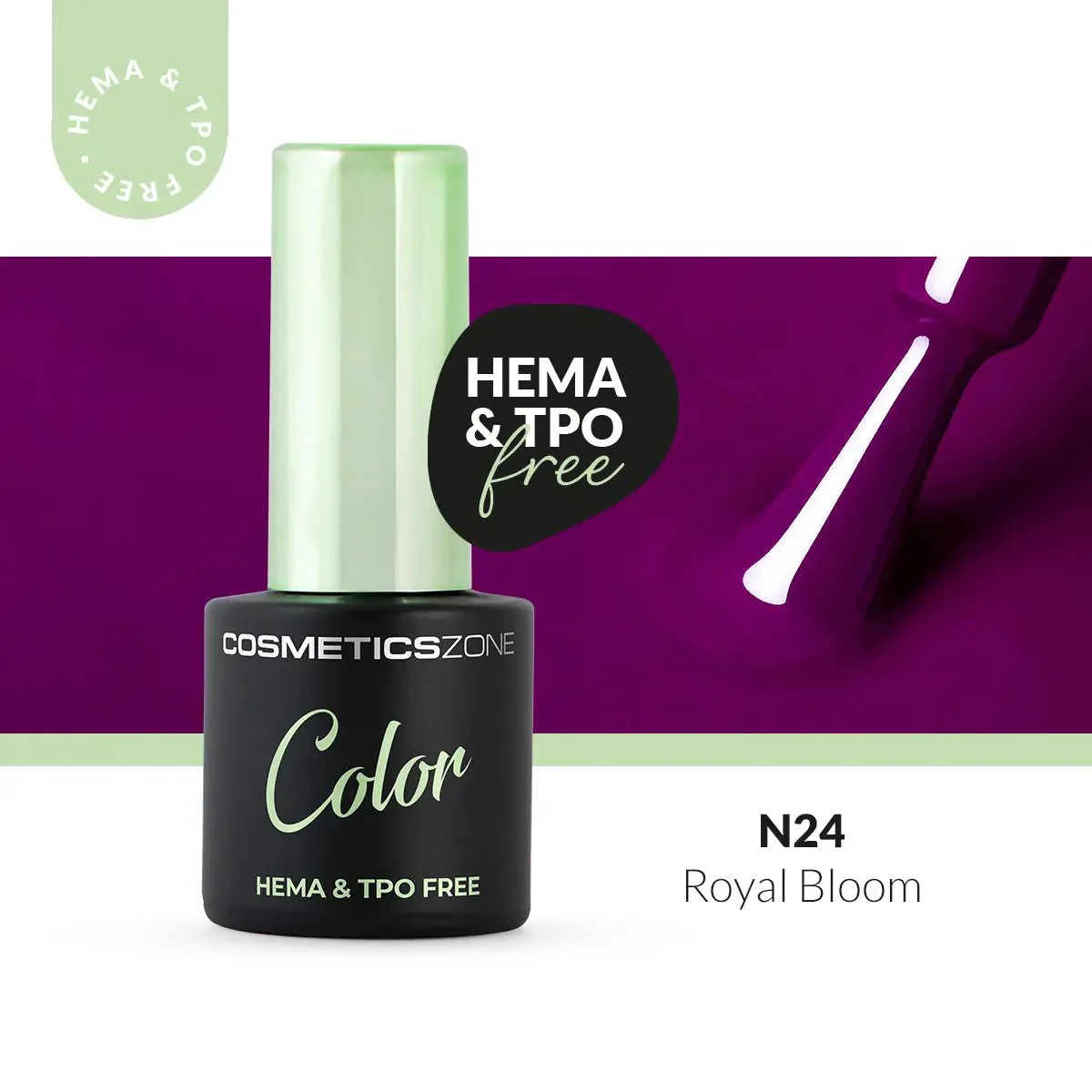 Hypoallergenic Hybrid UV/LED Gel Polish Royal Bloom N24 - Image 3