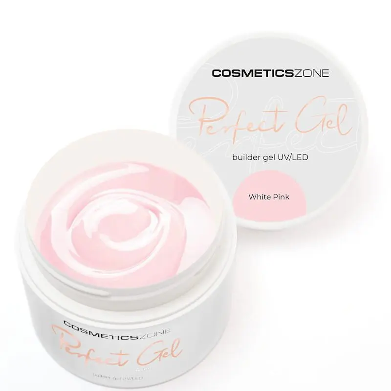 Hypoallergenic UV/LED Builder Gel White Pink - Image 3