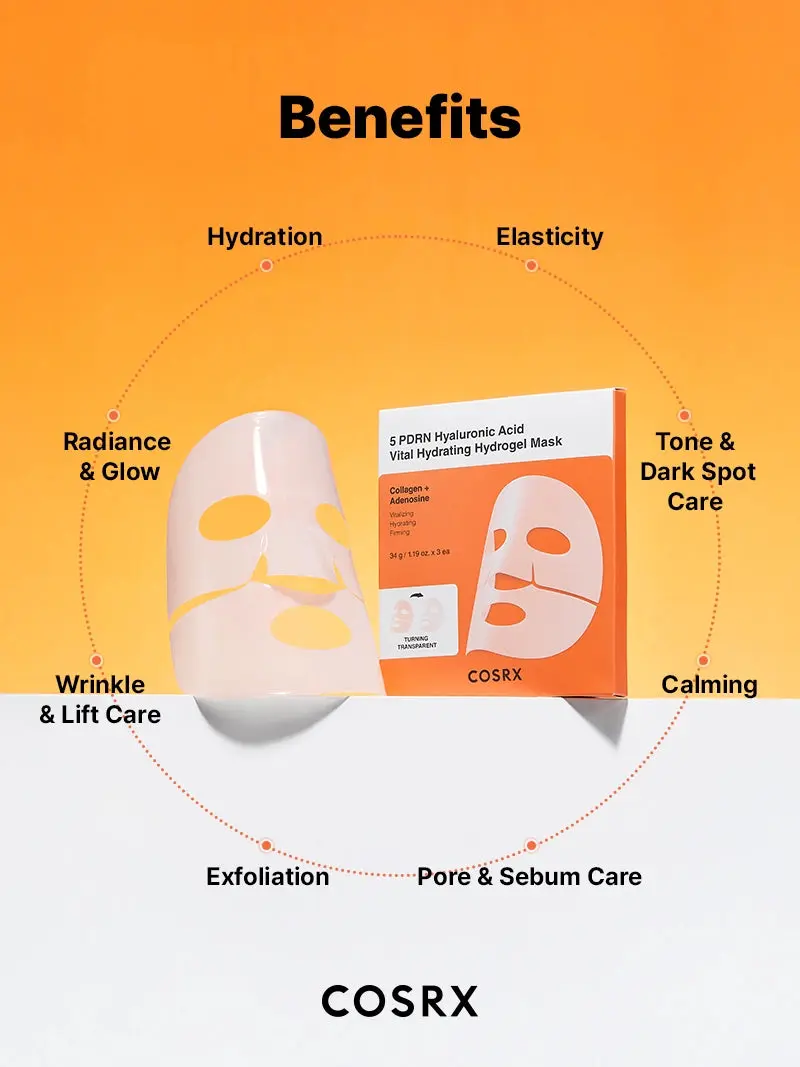 5 PDRN Hyaluronic Acid Vital Hydrating Hydrogel Mask - Image 2