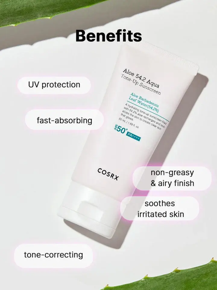 Aloe 54.2 Aqua Tone-up Sunscreen SPF50+ PA++++ - Image 4