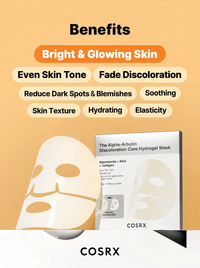 The Alpha-Arbutin Discoloration Care Hydrogel Mask 3-Pack - Image 3