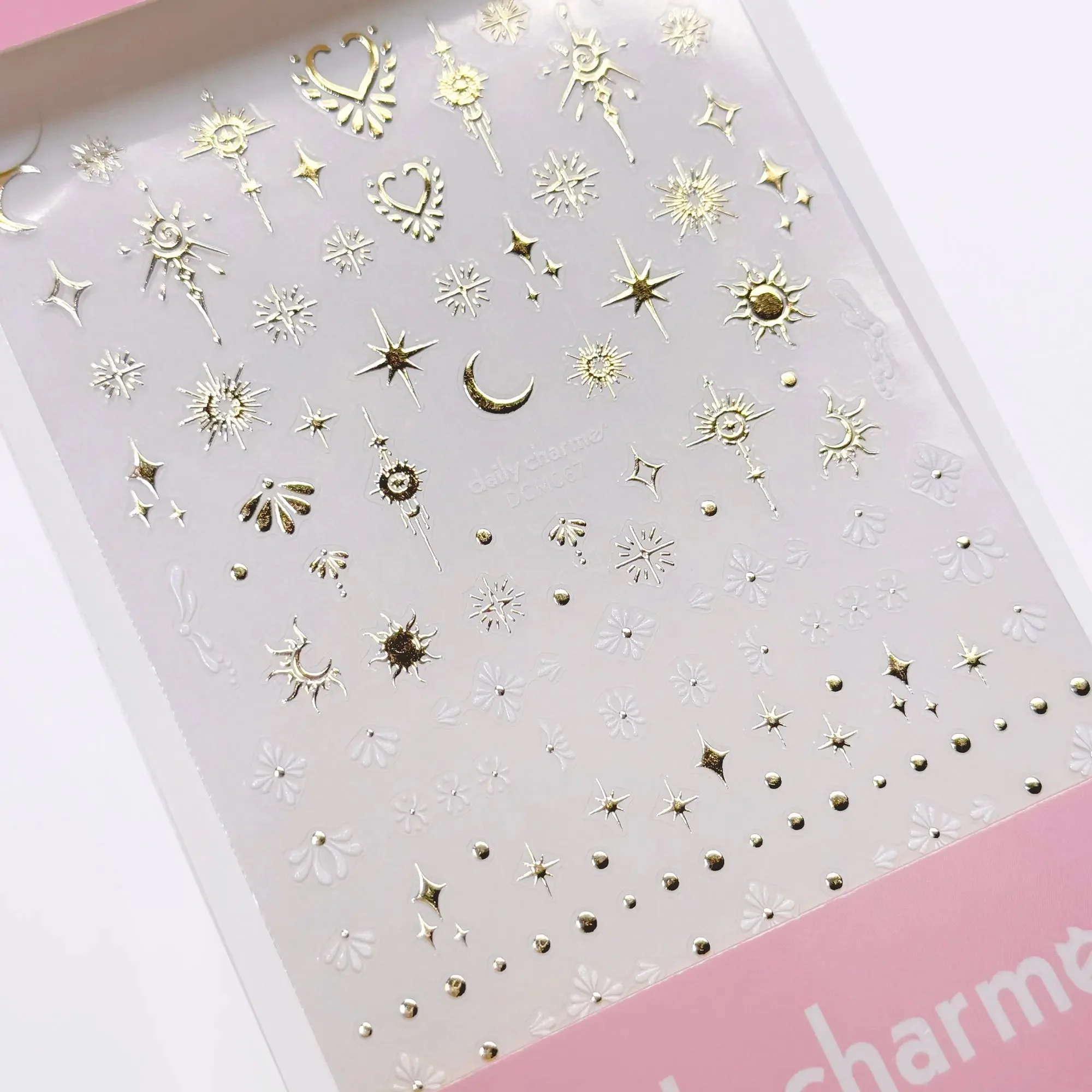3D Embossed Nail Art Sticker Celestial Element - Image 2