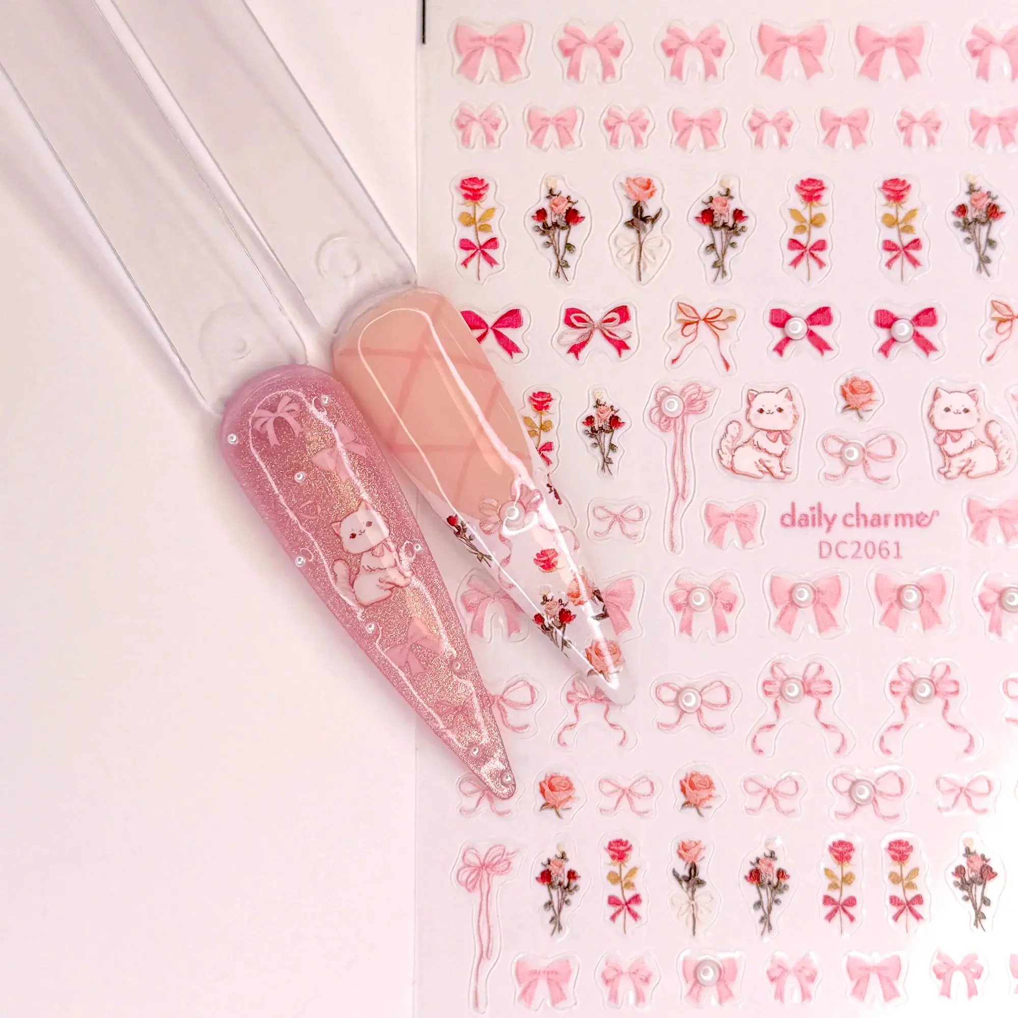 Bejeweled Nail Art Sticker Coquette Roses - Image 2