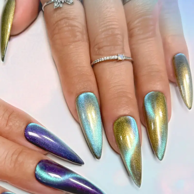 Gel Cat Eye E34 Golden Serenade - Image 2
