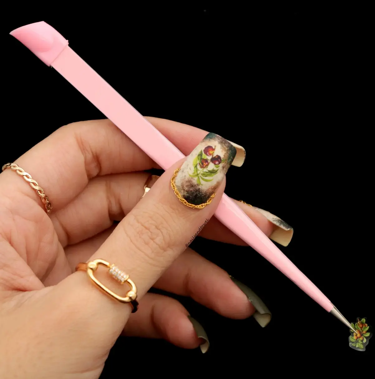 Pink Nail Art Tweezer - Image 2