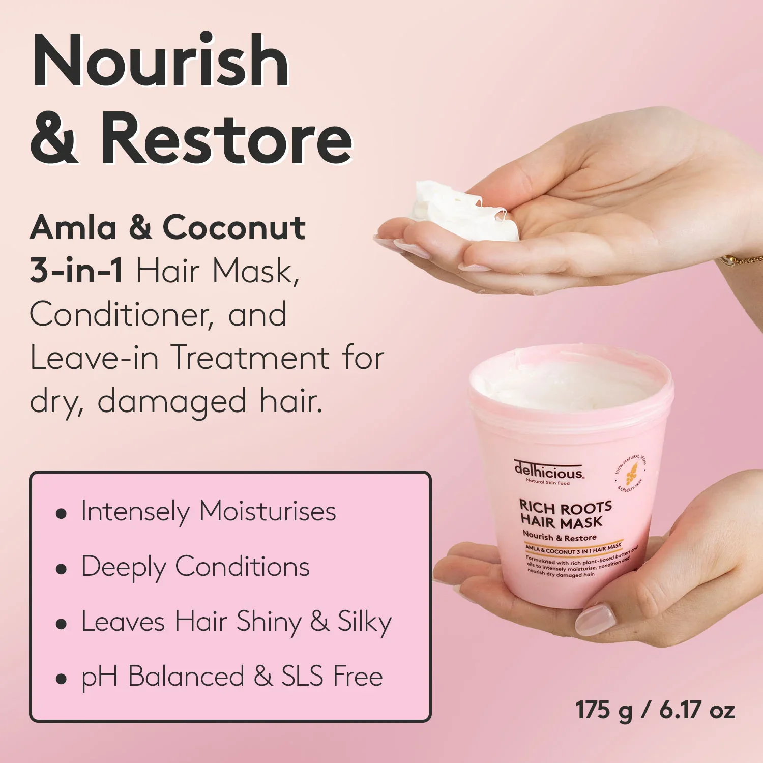 Rich Roots 3-in-1 Nourishing Hair Mask Amla & Coconut - Image 5