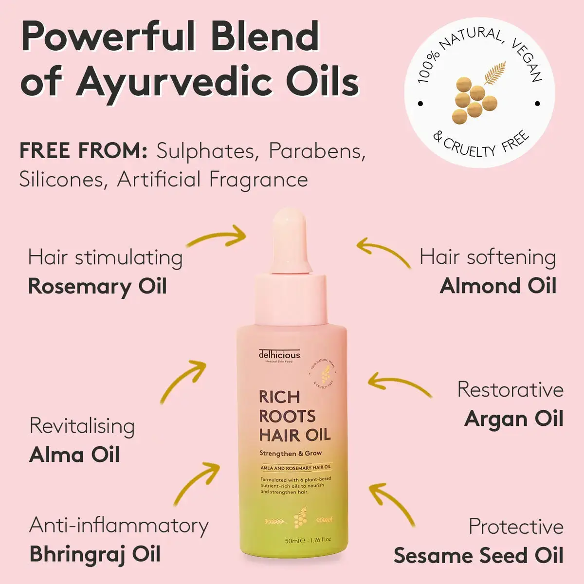 Rich Roots Hair & Scalp Oil Amla & Rosemary 50 ml - Image 5