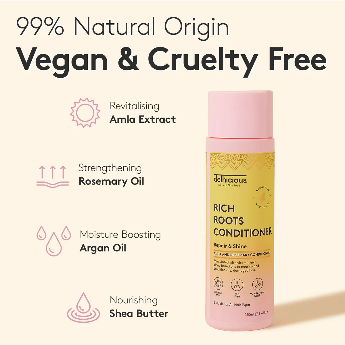 Rich Roots Repair & Shine Conditioner Amla & Rosemary - Image 3