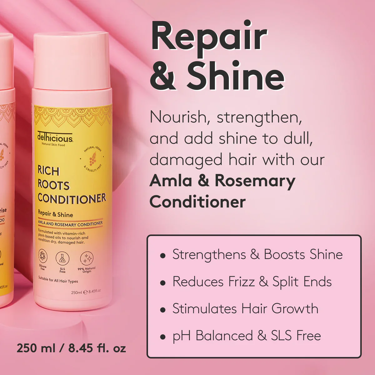 Rich Roots Repair & Shine Conditioner Amla & Rosemary - Image 4