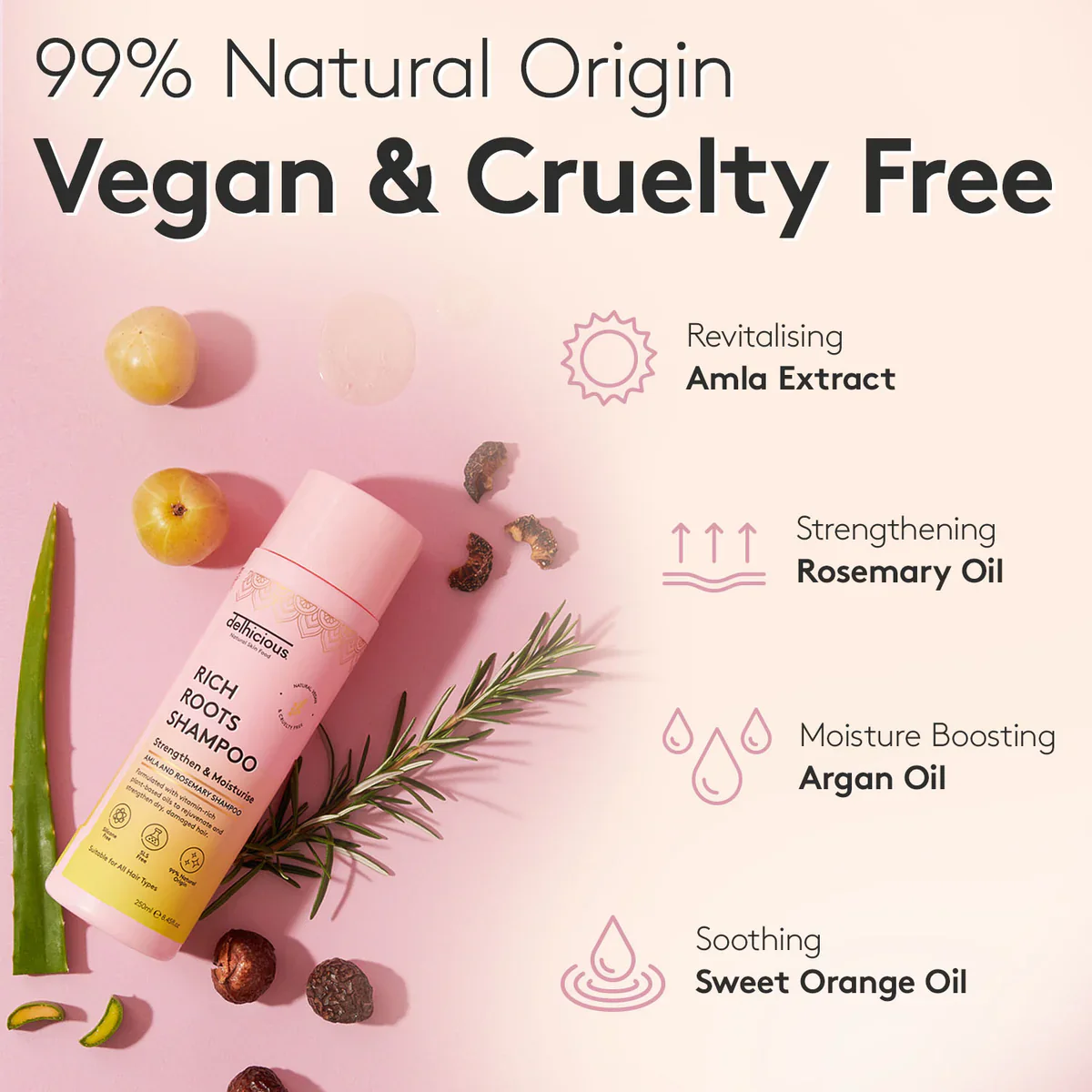 Rich Roots Strengthen & Moisturise Shampoo Amla & Rosemary - Image 4
