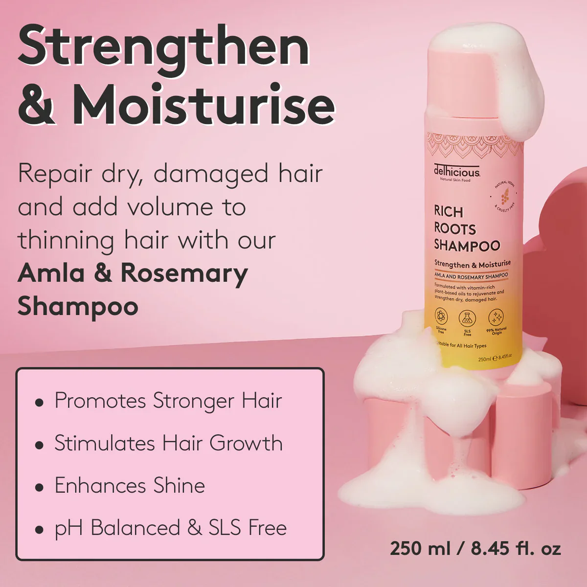 Rich Roots Strengthen & Moisturise Shampoo Amla & Rosemary - Image 5