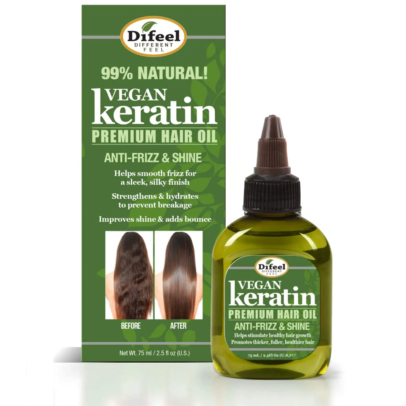 Vegan Keratin Anti-Frizz Premium Hair Oil - Image 4