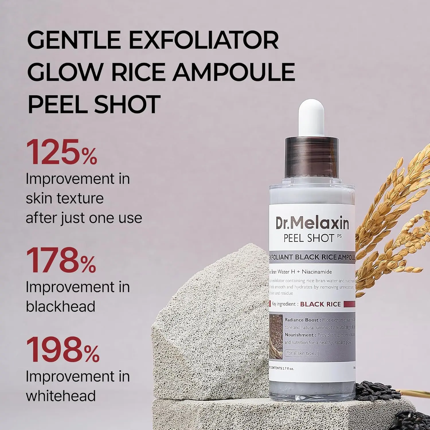 Peel Shot Exfoliant Black Rice Ampoule - Image 3