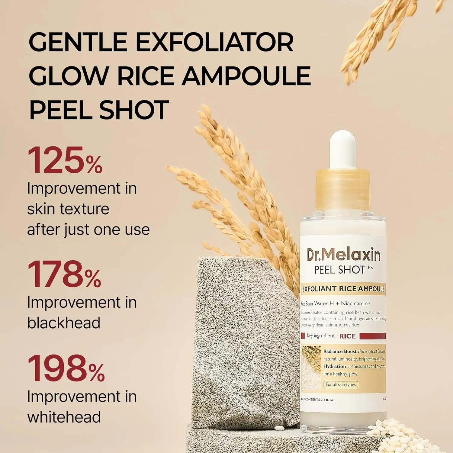 Peel Shot Exfoliant White Rice Ampoule - Image 3
