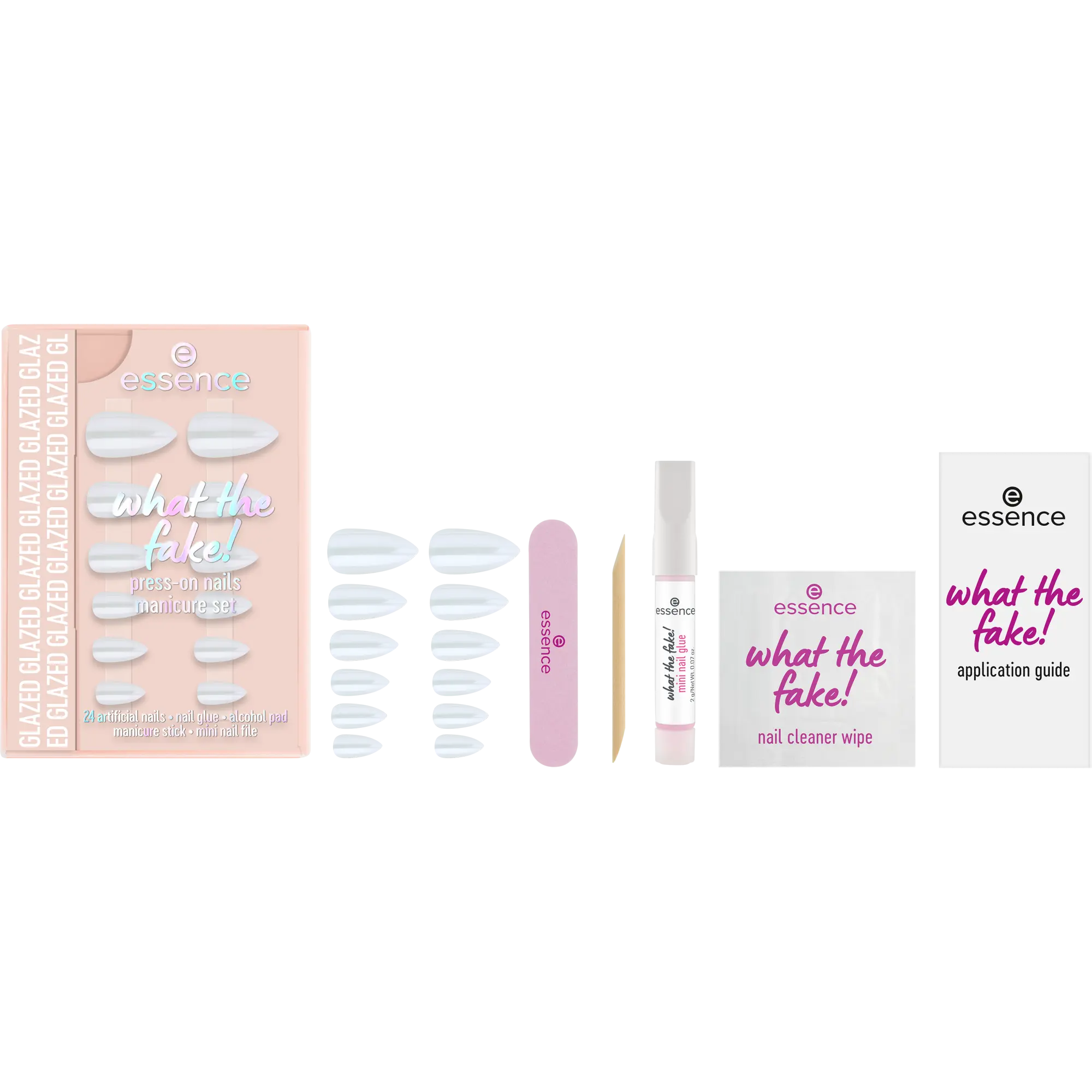 What The Fake! Press-on Nails Manicure Set 01 Glazed - Image 4