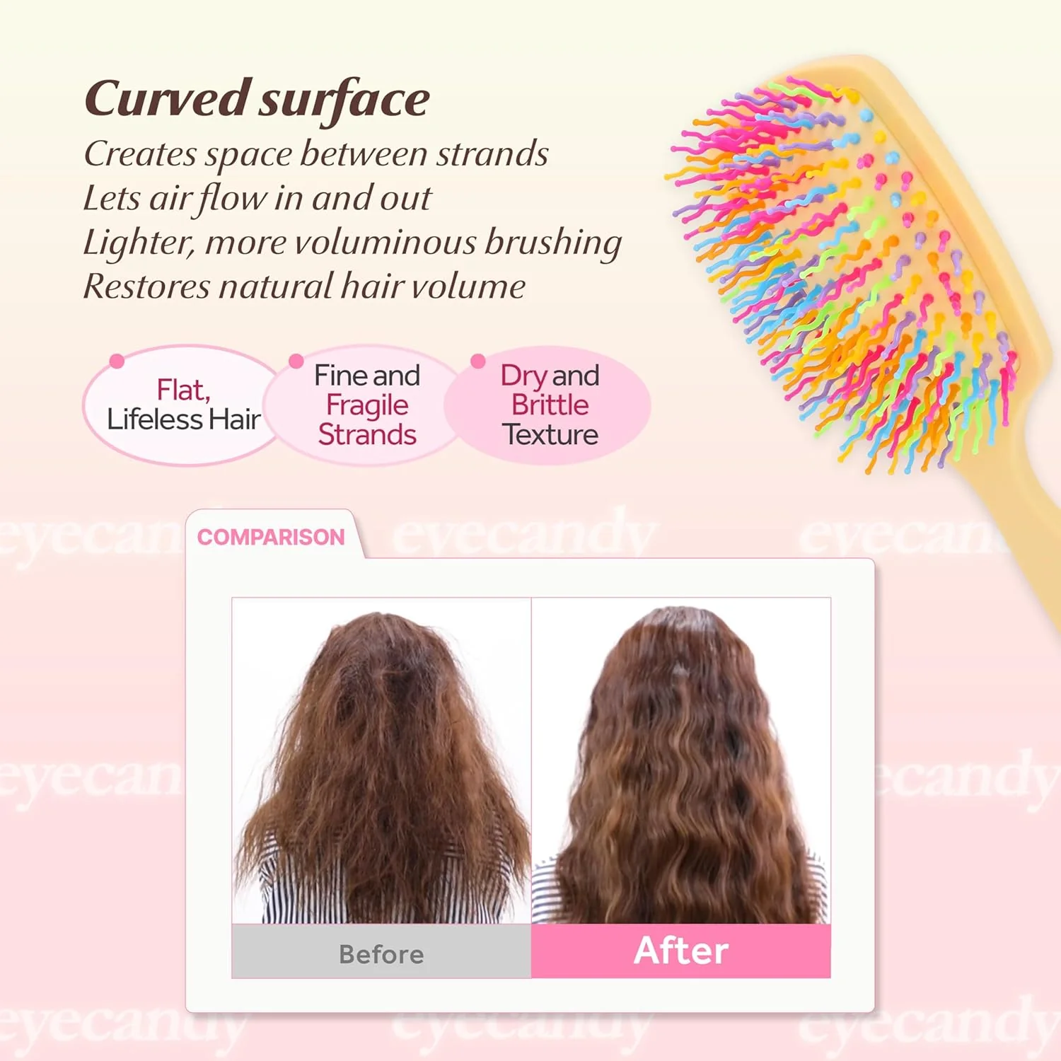 Rainbow Volume S Paddle Brush Melon Green - Image 4