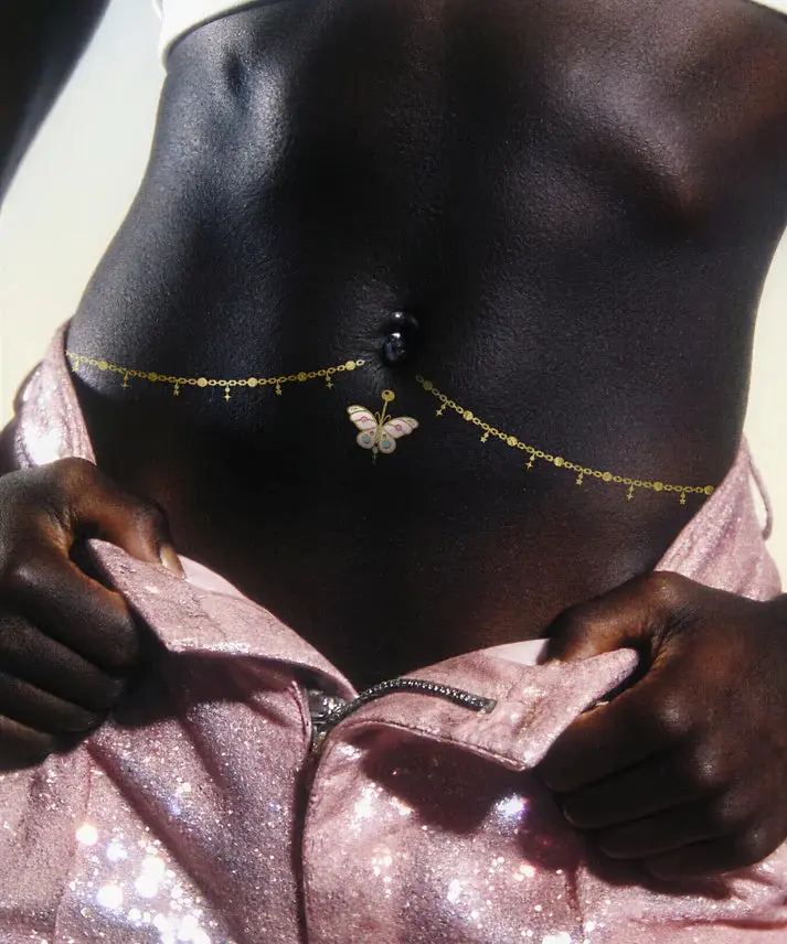Butterfly Belly Chain and Ring Bodybond - Image 2