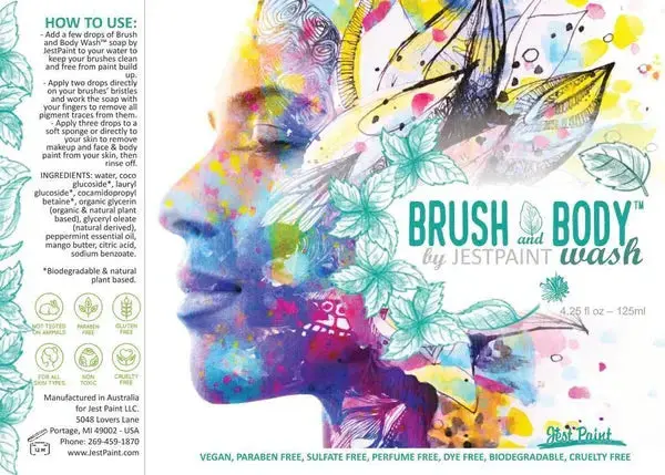 Brush and Body Wash Face, Body and Brush Soap by Jest Paint - Image 2