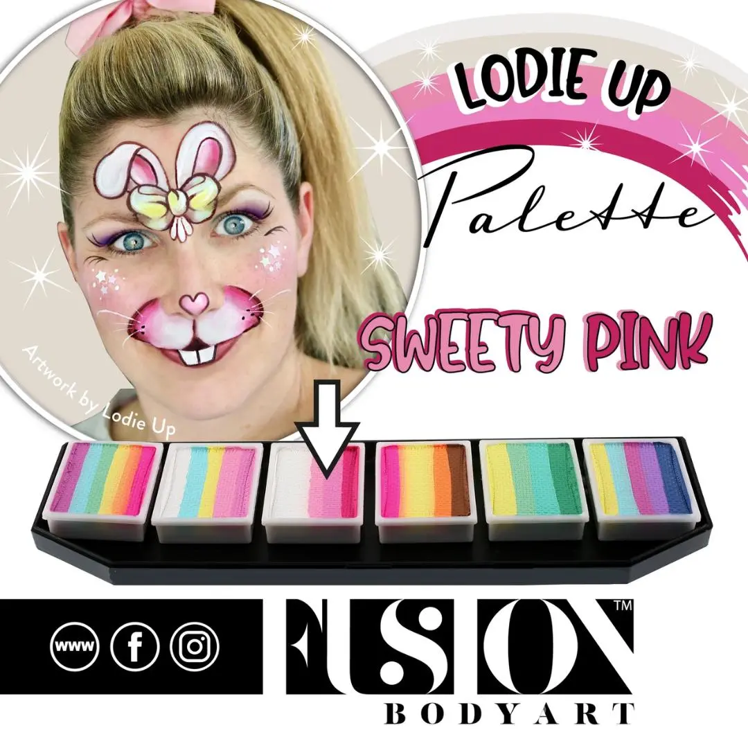 Face Painting Lodie Up Cute Pastel Rainbow Palette - Image 3