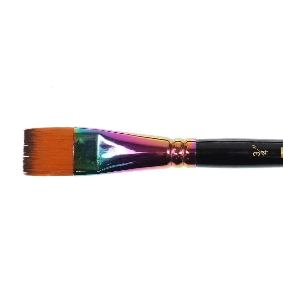 Pixie's Dream Flat Rainbow Face Paint Brush 3/4 Inch - Image 2