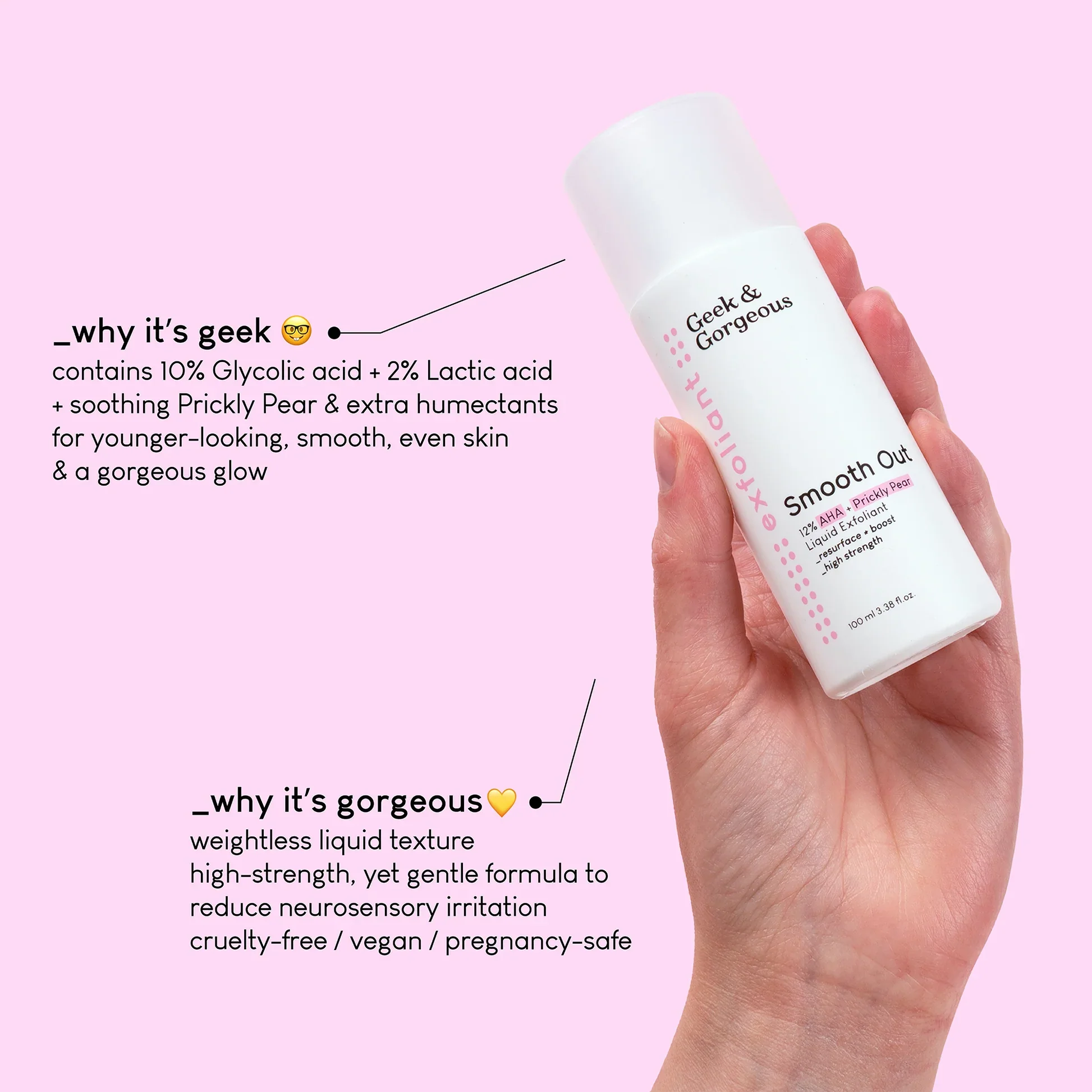 Smooth Out 12% AHA + Prickly Pear Liquid Exfoliant - Image 2